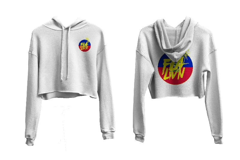 Cropped Women Hoodie Hoodie with Full-Zip Functional Layering