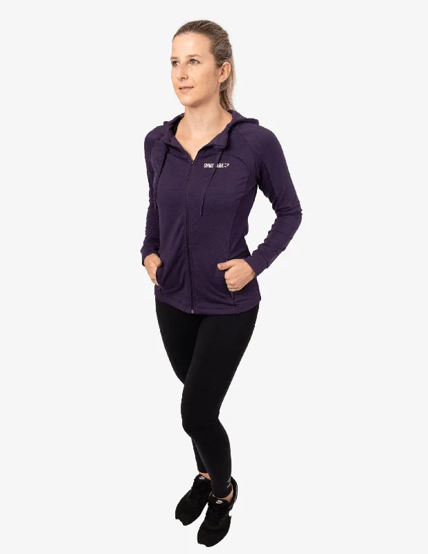 Fit Hoodie Rich Purple Hoodie Jacket Zipper Layering
