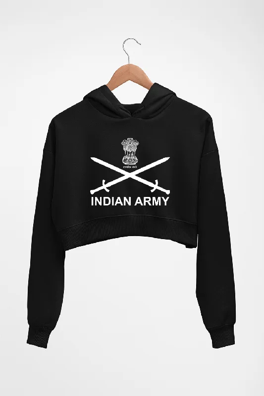 Indian Army Crop HOODIE FOR WOMEN Hoodie with Neon Bright Vibrant