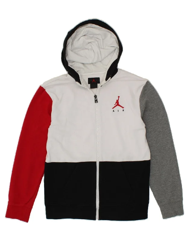 JORDAN Boys Zip Hoodie Sweater 13-14 Years XL Multicoloured Colourblock Hoodie with Batwing Sleeves Loose Dramatic JORDAN Boys Zip Hoodie Sweater 13-14 Years XL Multicoloured Colourblock Hoodie with Batwing Sleeves Loose Dramatic