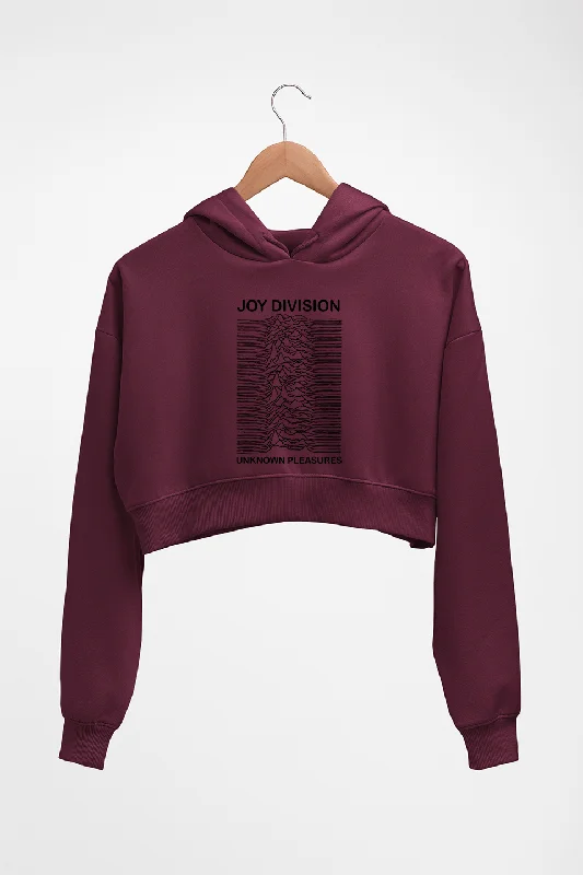 Joy Division Crop HOODIE FOR WOMEN Hoodie with Ribbed Hem Stretchable Secure
