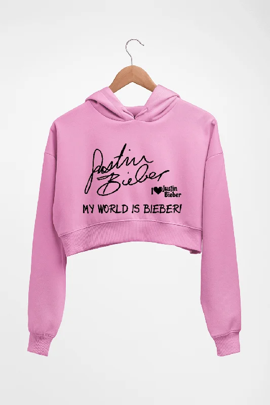 Justin Bieber Crop HOODIE FOR WOMEN Hoodie with Mesh Breathable Sporty