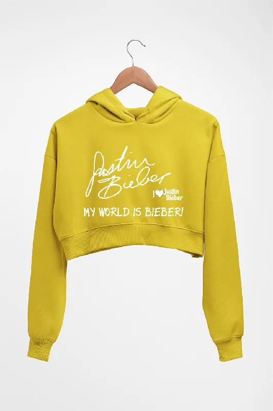 Justin Bieber Crop HOODIE FOR WOMEN Hoodie with Emblem Brand Identity
