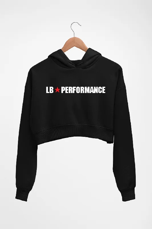 LB Performance Crop HOODIE FOR WOMEN Hoodie with Mock Neck Collared Structured
