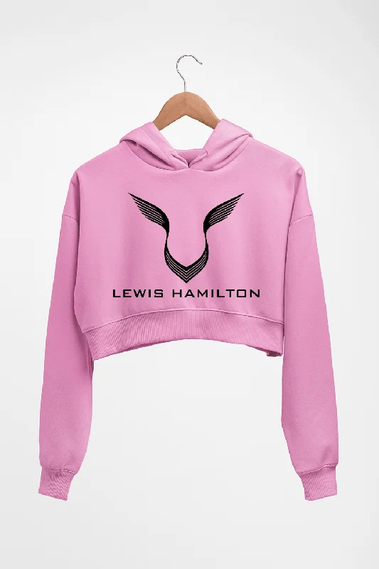 Lewis Hamilton F1 Crop HOODIE FOR WOMEN Hoodie with Exposed Zipper Edgy Industrial