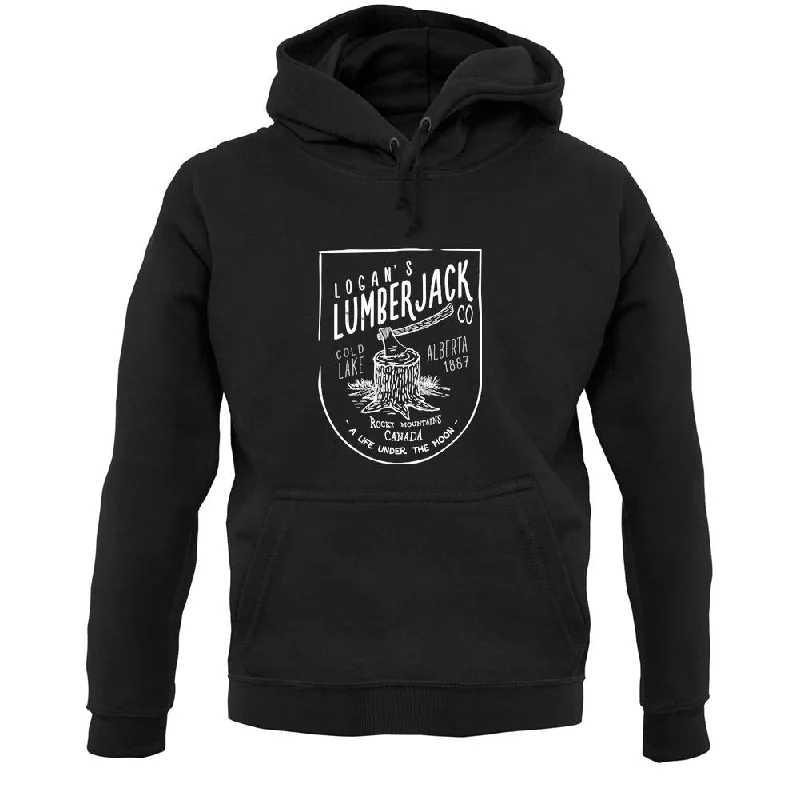 Logans Lumberjack Unisex Hoodie Hoodie with Batwing Sleeves Loose Dramatic