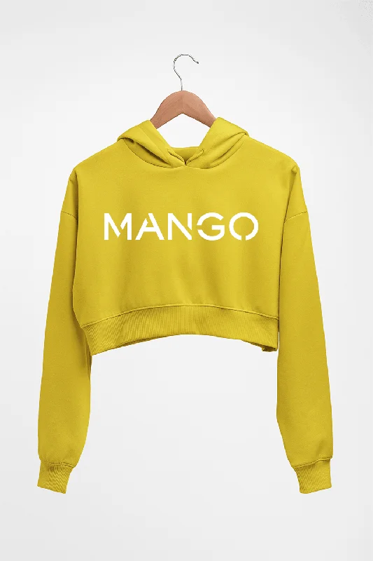 Mango Crop HOODIE FOR WOMEN Hoodie with Hem Contrast Bold Stylish