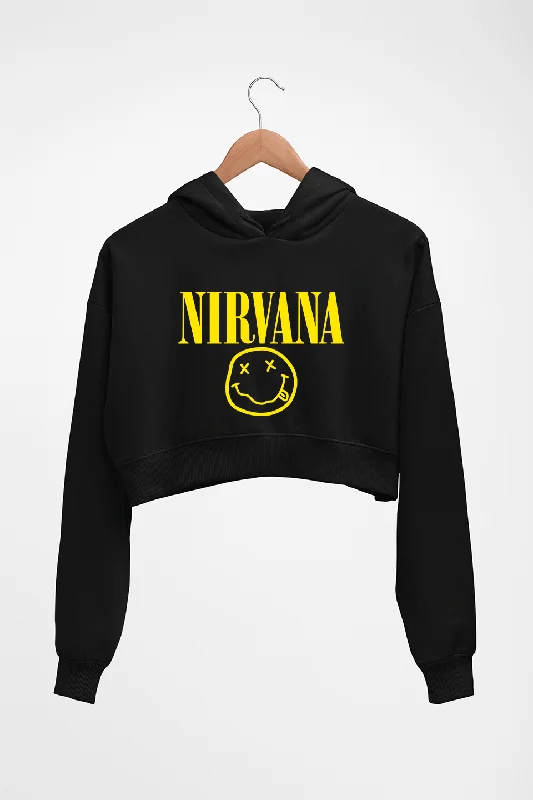 Nirvana Crop HOODIE FOR WOMEN Graphic Hoodie Design Print