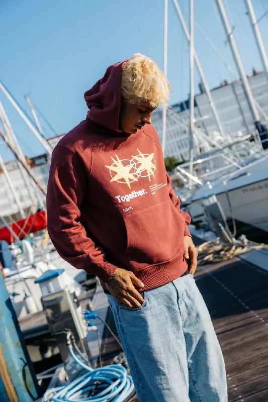 Star Hoodie Ruby Hoodie with Raglan Sleeves Sporty Comfortable