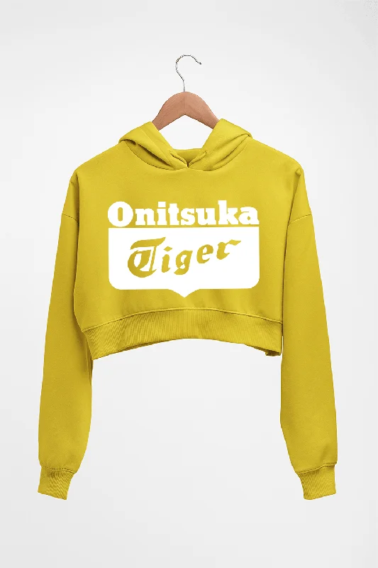 Onitsuka Tiger Crop HOODIE FOR WOMEN Hoodie with Snap Buttons Easy Quick