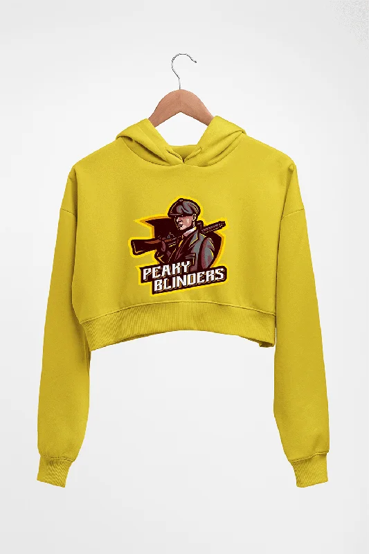 Peaky Blinders Crop HOODIE FOR WOMEN Hoodie with Frayed Bohemian Relaxed