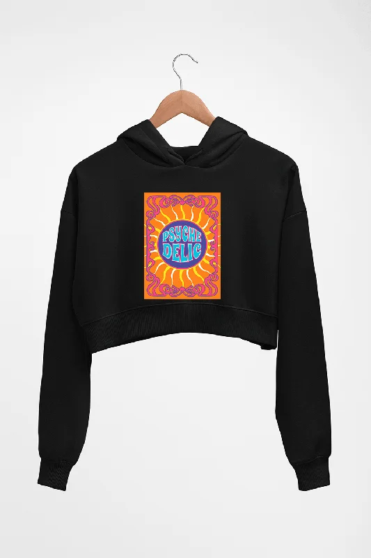 Psychedelic Crop HOODIE FOR WOMEN Hoodie with Thumb Holes Functional Cozy