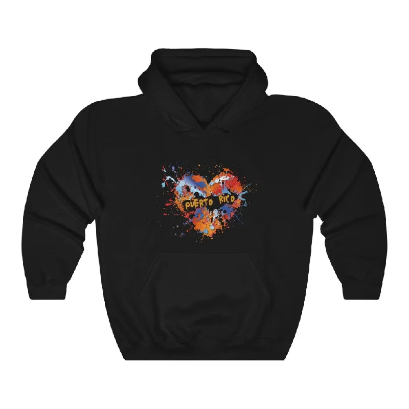 Puerto Rico Heart Abstract Unisex Heavy Blend™ Hooded Sweatshirt Hoodie with Crew Neck Simple Timeless Puerto Rico Heart Abstract Unisex Heavy Blend™ Hooded Sweatshirt Hoodie with Crew Neck Simple Timeless