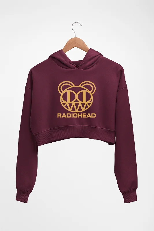 Radiohead Crop HOODIE FOR WOMEN Hooded Sweatshirt Casual Wear Street Style