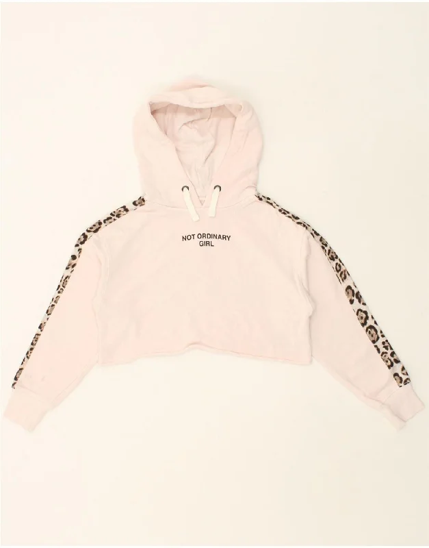 REPLAY Girls Crop Graphic Hoodie Jumper 9-10 Years Pink Animal Print Hoodie with Belted Waist Structured Tailored REPLAY Girls Crop Graphic Hoodie Jumper 9-10 Years Pink Animal Print Hoodie with Belted Waist Structured Tailored