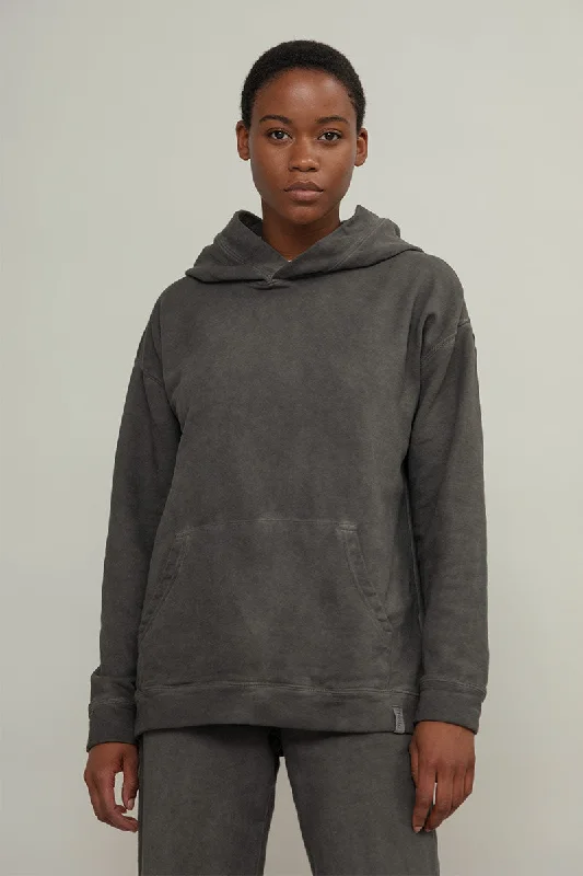 Bradamante Unisex Natural Dyed Cotton Hoodie Hoodie with Rolled Sleeves Casual Relaxed Bradamante Unisex Natural Dyed Cotton Hoodie Hoodie with Rolled Sleeves Casual Relaxed