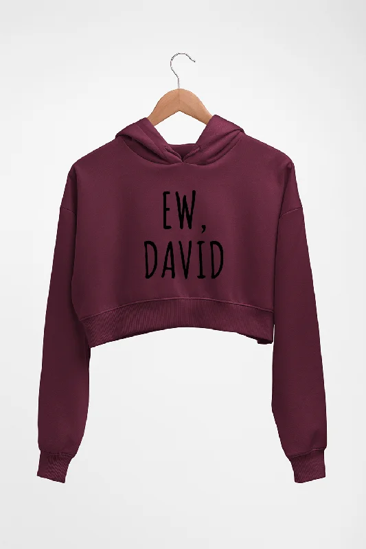 Schitts Creek EW David Crop HOODIE FOR WOMEN Hoodie with Hem Lace Feminine Delicate