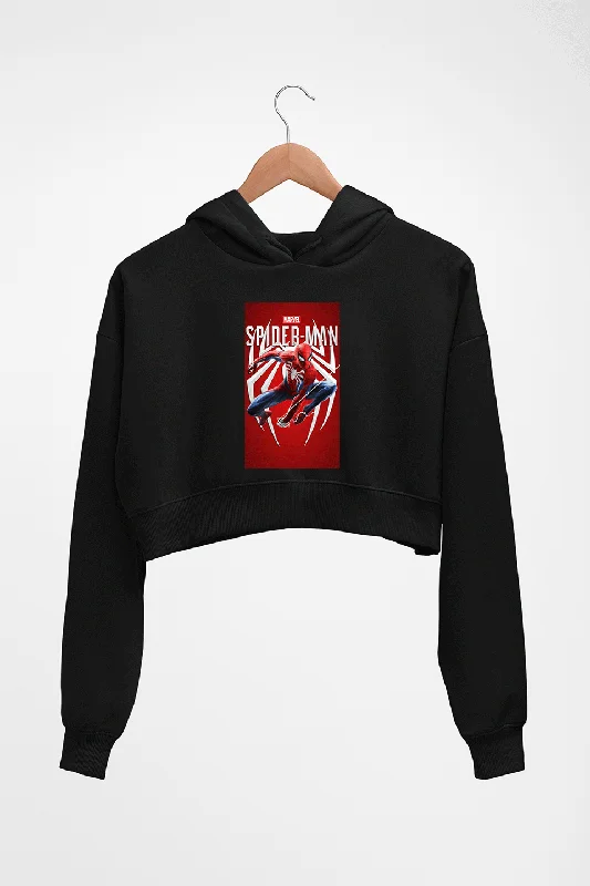 Spider Man Superhero Crop HOODIE FOR WOMEN Hoodie with Snap Buttons Easy Quick