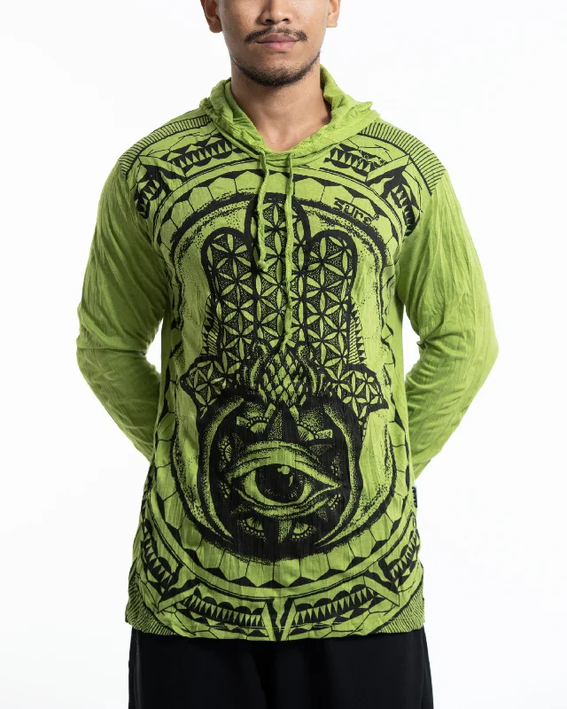 Sure Design Unisex Hamsa Eye Hoodie Lime Hoodie with Oversized Fit Loose Comfortable Sure Design Unisex Hamsa Eye Hoodie Lime Hoodie with Oversized Fit Loose Comfortable