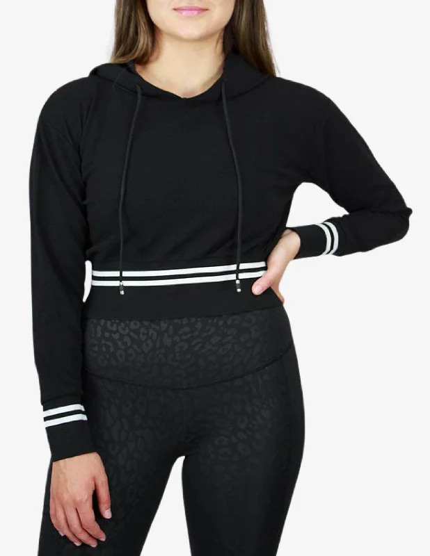 Tasgal Comfort Hoodie - Black Hoodie with Color Block Contrast Stylish