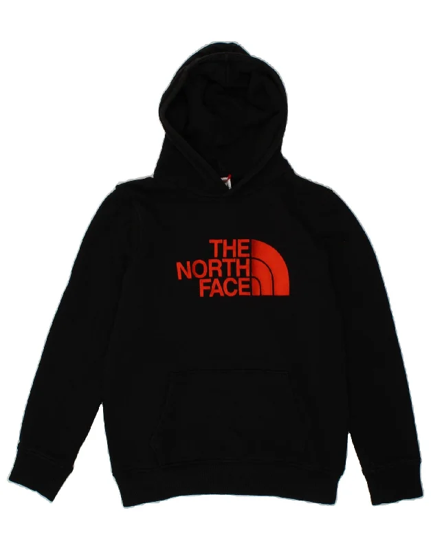 THE NORTH FACE Boys Graphic Hoodie Jumper 11-12 Years Large Black Cotton Hoodie with Drawcord Adjustable Secure THE NORTH FACE Boys Graphic Hoodie Jumper 11-12 Years Large Black Cotton Hoodie with Drawcord Adjustable Secure