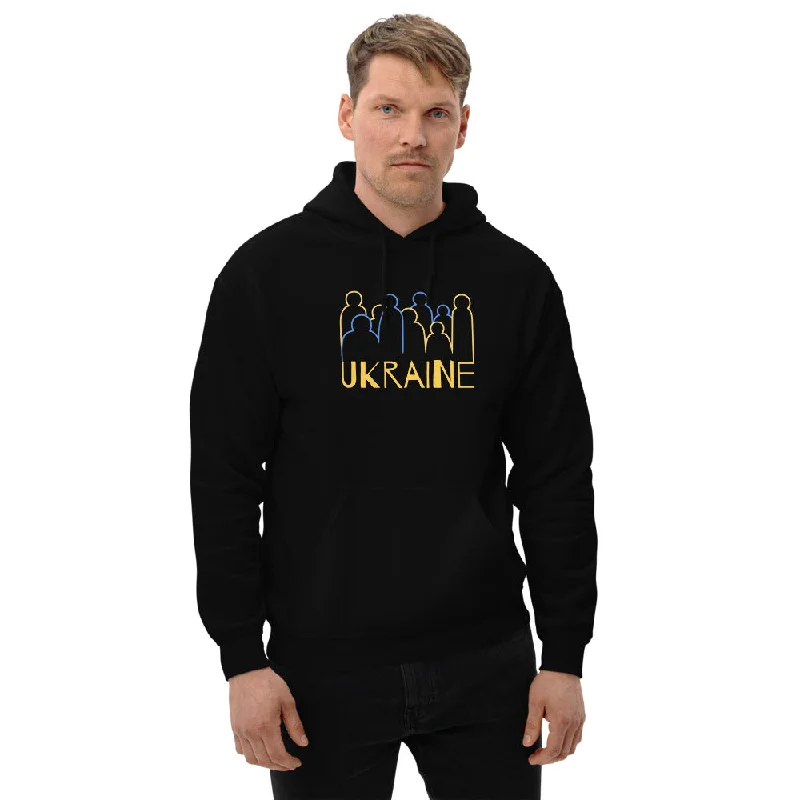 Ukraine Crowd Unisex Heavy Blend Hoodie Zip Hoodie Drawstring Kangaroo Pocket
