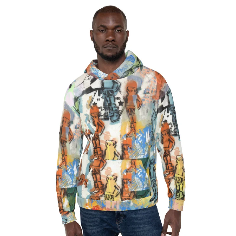 Urban Stencil Art All-Over Print Unisex Hoodie Hoodie with Fur Luxurious Winter