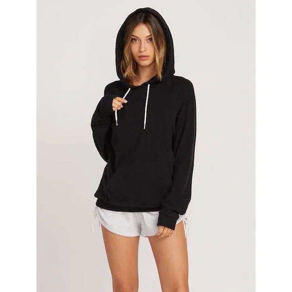 Volcom Womens Lived In Lounge Hoodie Hoodie with Hem Detail Decorative Unique