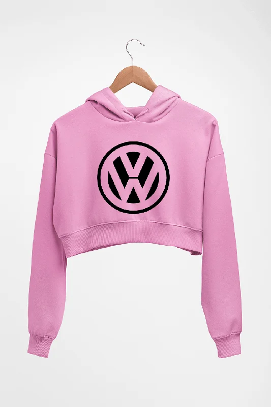volkswagen Crop HOODIE FOR WOMEN Hoodie with Ribbed Cuffs Snug Fit Comfort