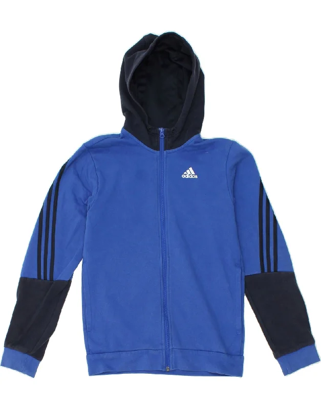 ADIDAS Mens Zip Hoodie Sweater XS Blue Colourblock Cotton Boxy Sweater Fitted Sweater A-Line ADIDAS Mens Zip Hoodie Sweater XS Blue Colourblock Cotton Boxy Sweater Fitted Sweater A-Line