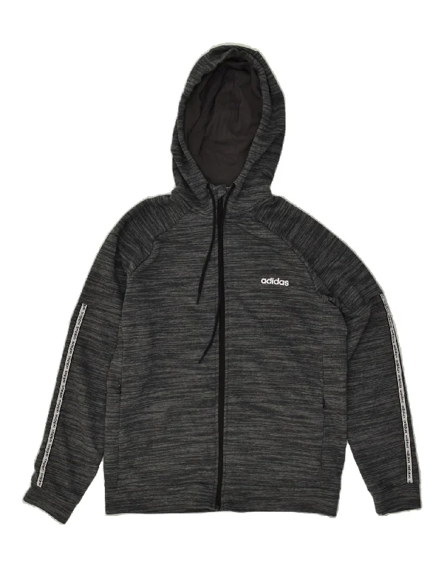 ADIDAS Womens Climalite Graphic Zip Hoodie Sweater UK 12/14 Medium Grey Solid Color Striped Floral Print ADIDAS Womens Climalite Graphic Zip Hoodie Sweater UK 12/14 Medium Grey Solid Color Striped Floral Print