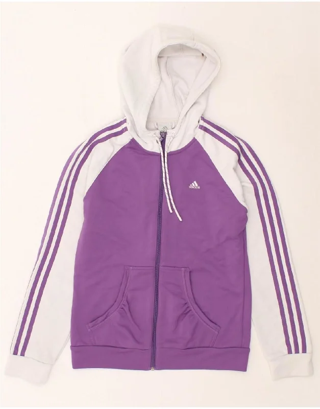 ADIDAS Womens Zip Hoodie Sweater UK 12 Medium Purple Colourblock Polyester Chenille Fabric Brocade Fabric Lace Fabric ADIDAS Womens Zip Hoodie Sweater UK 12 Medium Purple Colourblock Polyester Chenille Fabric Brocade Fabric Lace Fabric
