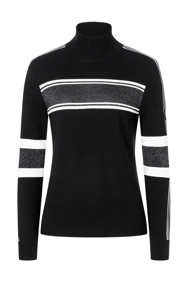 Lissa Lurex Wool Ski Sweater Denim Fabric Leather Fabric Suede Fabric