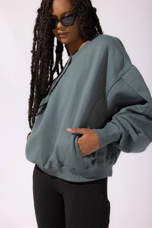 POPFLEX® Brunch Sweater - Teal Machine Wash Dry Clean Hand Wash