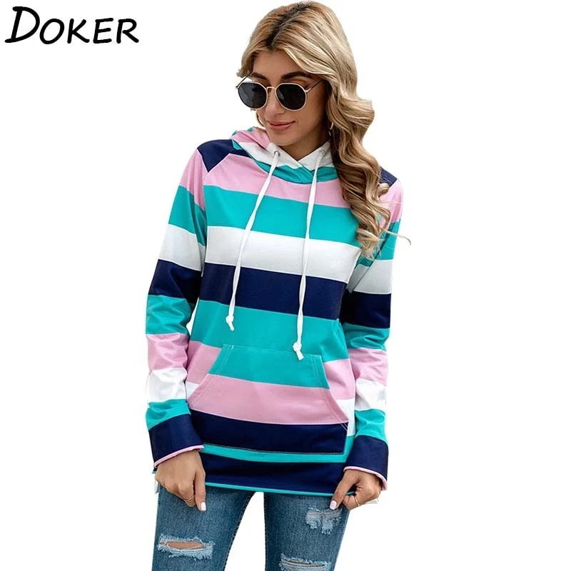 Casual Loose Ladies Pullovers  with Pocket and Hooded Top Chenille Soft Sweater