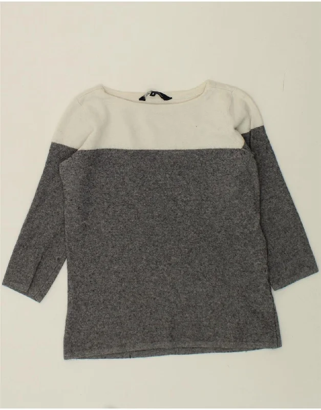 CREW CLOTHING Womens 3/4 Sleeve Boat Neck Jumper Sweater US 8 Medium Grey Rayon Fabric Velvet Fabric Corduroy Fabric CREW CLOTHING Womens 3/4 Sleeve Boat Neck Jumper Sweater US 8 Medium Grey Rayon Fabric Velvet Fabric Corduroy Fabric