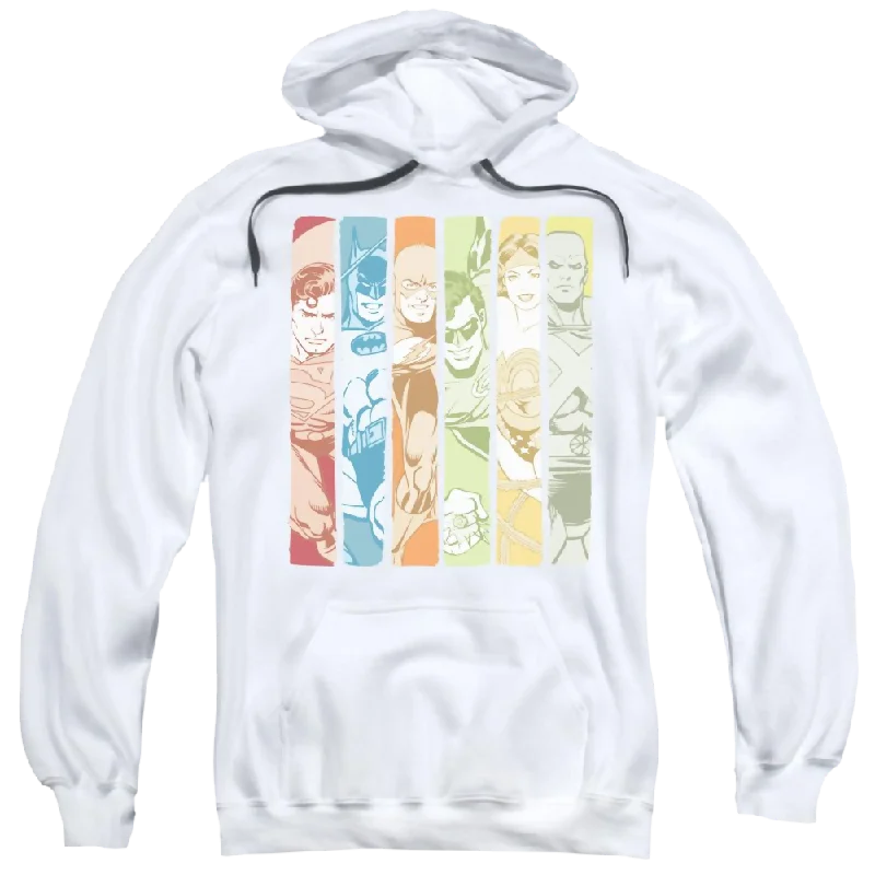 DC Comics Justice League Columns - Pullover Hoodie One Shoulder Top
