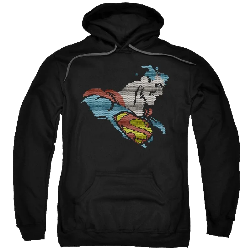 DC Comics Lite Brite Superman - Pullover Hoodie Elbow Length Sleeve