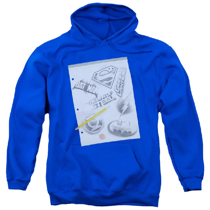 DC Comics Logo Note Paper - Pullover Hoodie dolman Sleeve Top