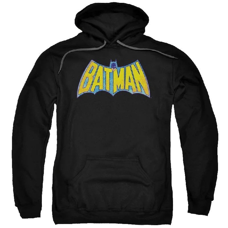 DC Comics Batman Neon Distress Logo - Pullover Hoodie Zipper Front Cardigan