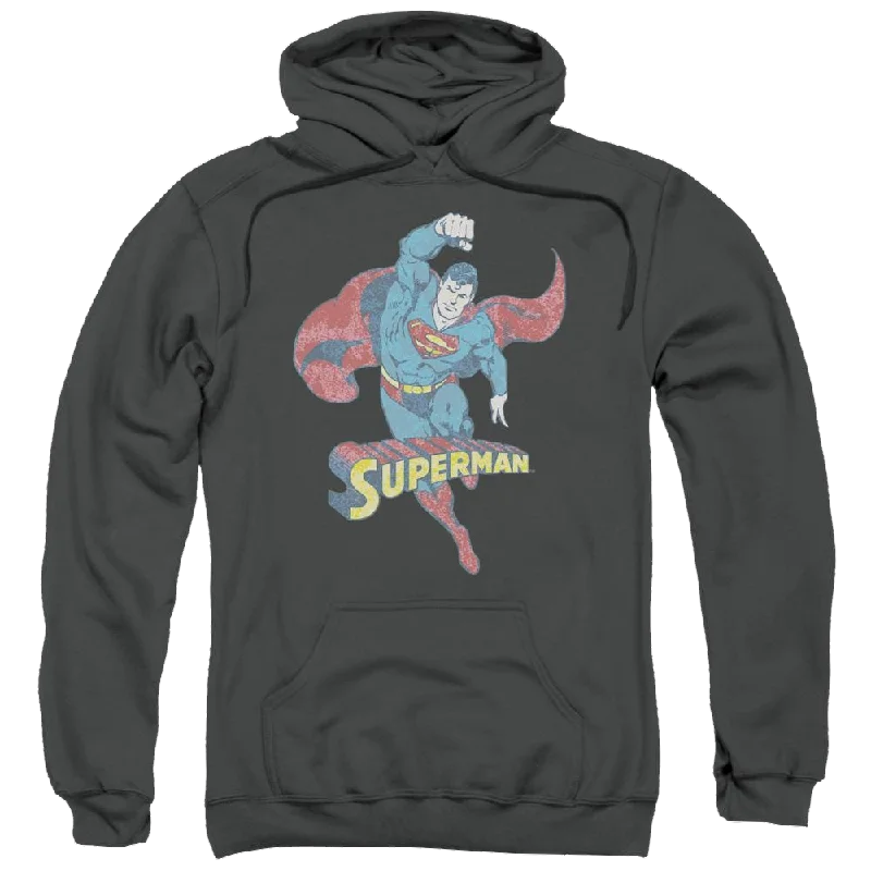 DC Comics Desaturated Superman - Pullover Hoodie Slouchy Comfort Pullover
