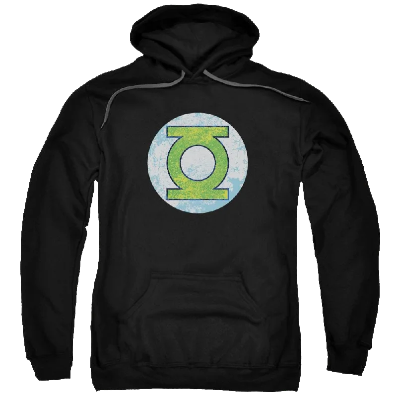 DC Comics Gl Neon Distress Logo - Pullover Hoodie Fitted Ribbed Sweater