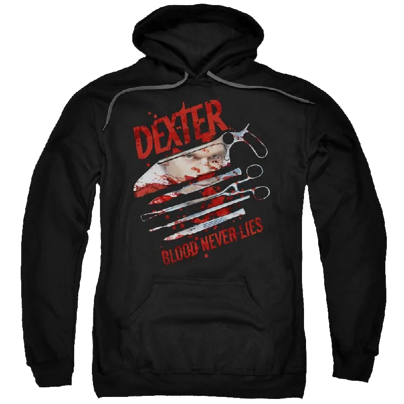 Dexter Blood Never Lies - Pullover Hoodie Spaghetti Sleeve Top