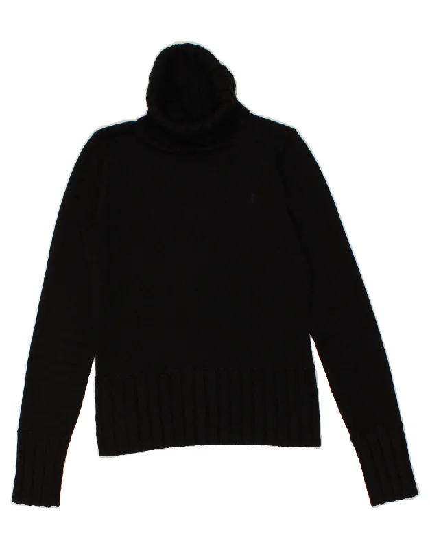EDC Womens Roll Neck Jumper Sweater UK 10 Small Black Front Pockets Side Pockets Patch Pockets EDC Womens Roll Neck Jumper Sweater UK 10 Small Black Front Pockets Side Pockets Patch Pockets