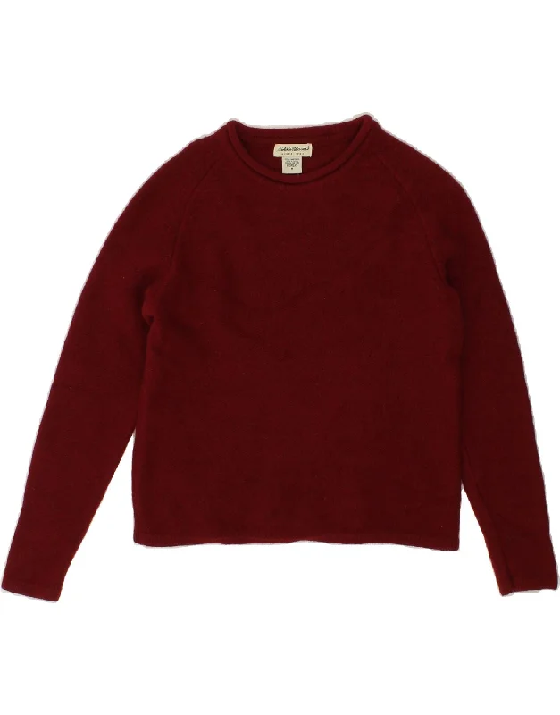 EDDIE BAUER Womens Boat Neck Jumper Sweater UK 14 Medium Maroon Wool Turtle Neck Boat Neck Asymmetrical Neck EDDIE BAUER Womens Boat Neck Jumper Sweater UK 14 Medium Maroon Wool Turtle Neck Boat Neck Asymmetrical Neck