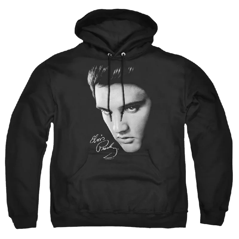 Elvis Presley Face - Pullover Hoodie One Shoulder Top