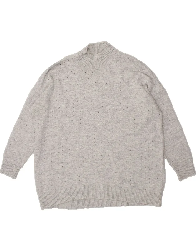 FAT FACE Womens Turtle Neck Jumper Sweater UK 16 Large Grey Acrylic Modern Contemporary Chic FAT FACE Womens Turtle Neck Jumper Sweater UK 16 Large Grey Acrylic Modern Contemporary Chic