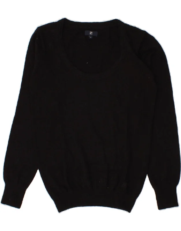 FILA Womens Boat Neck Jumper Sweater UK 12 Large Black Lambswool Lightweight Heavyweight Midweight FILA Womens Boat Neck Jumper Sweater UK 12 Large Black Lambswool Lightweight Heavyweight Midweight