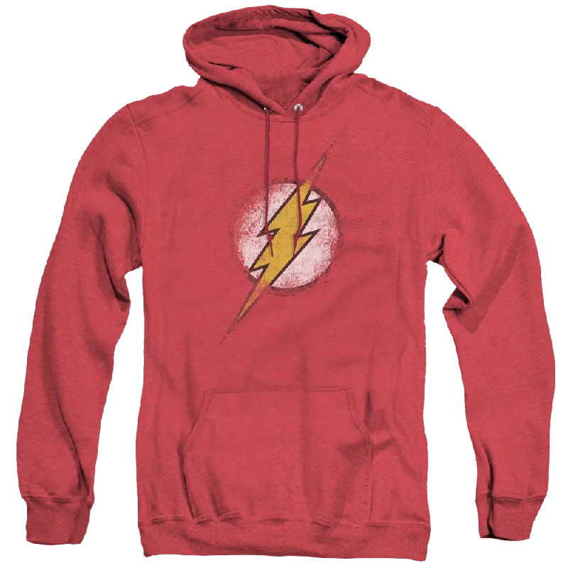 Flash, The Destroyed Flash Logo - Heather Pullover Hoodie Bell Sleeve Stylish