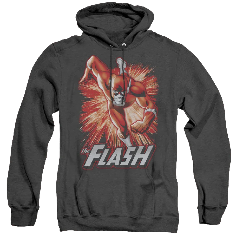 Flash, The Flash Red & Gray - Heather Pullover Hoodie Wide Sleeve Pullover